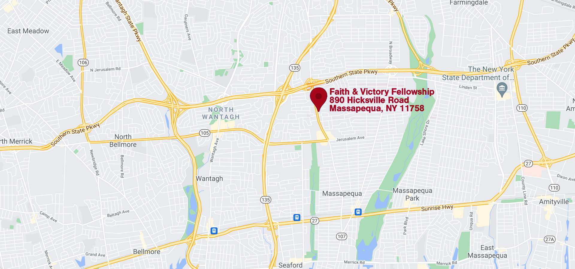 Map to Faith & Victory Fellowship